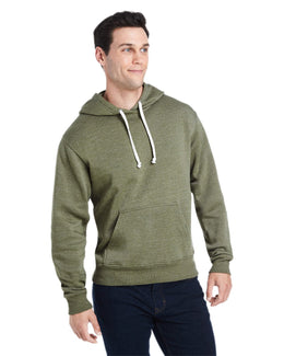 J America Unisex Triblend Pullover Hoodie JA8871 | Olive Triblend - Front