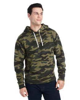 J America Unisex Triblend Pullover Hoodie JA8871 | Camo Triblend - Front