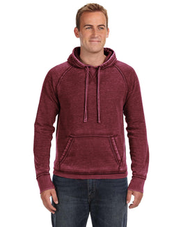 J America Vintage Zen Fleece Pullover Hood JA8915 | Twisted Bordeaux - Front