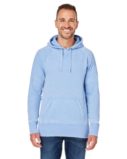 J America Vintage Zen Fleece Pullover Hood JA8915 | Chambray - Front