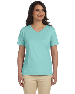 LAT Ladies Combed Cotton V-Neck T-Shirt L-3587 | Chill - Front