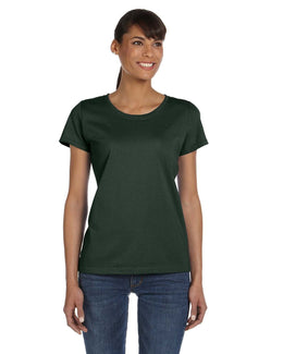 Fruit of the Loom Ladies Heavy Cotton T-Shirt L3930R | Forest Green - Front