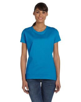 Fruit of the Loom Ladies Heavy Cotton T-Shirt L3930R | Pacific Blue - Front