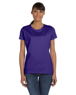 Fruit of the Loom Ladies Heavy Cotton T-Shirt L3930R | Purple - Front