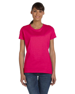 Fruit of the Loom Ladies Heavy Cotton T-Shirt L3930R | Cyber Pink - Front