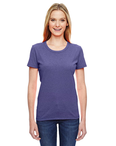 Fruit of the Loom Ladies Heavy Cotton T-Shirt L3930R | Retro Htr Purple - Front