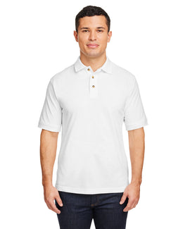 Harriton Cotton Pique Polo Shirt M200 | White - Front