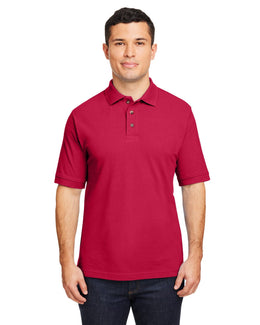 Harriton Cotton Pique Polo Shirt M200 | Red - Front