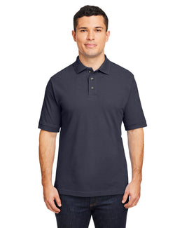 Harriton Cotton Pique Polo Shirt M200 | Navy - Front
