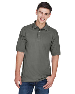 Harriton Easy Blend Polo Shirt M265 | Charcoal - Front