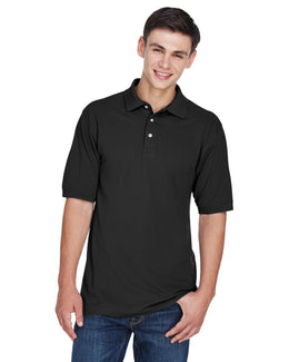 Harriton Easy Blend Polo Shirt M265 | Black - Front