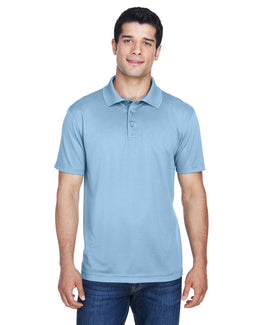 Harriton Polytech Polo Shirt M315 | Light Blue - Front