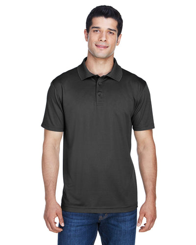 Harriton Polytech Polo Shirt M315 | Black - Front