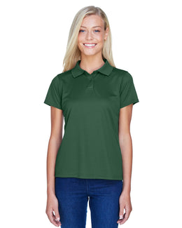 Harriton Ladies Polytech Polo Shirt M315W | Dark Green - Front