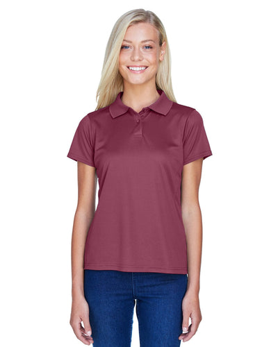 Harriton Ladies Polytech Polo Shirt M315W | Maroon - Front