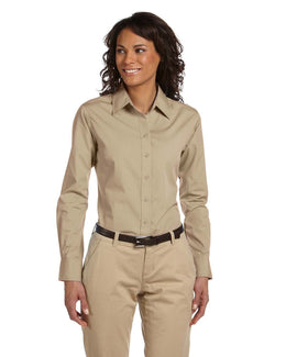 Harriton Ladies Essential Poplin M510W | Stone - Front