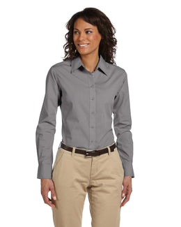 Harriton Ladies Essential Poplin M510W | Dark Grey - Front