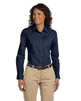 Harriton Ladies Essential Poplin M510W | Navy - Front