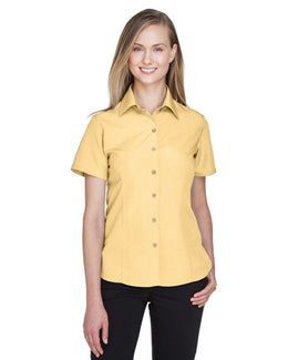 Harriton Ladies Barbados Textured Camp Shirt M560W | Pineapple - Front