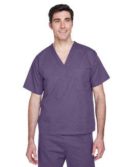 Harriton Adult Scrub Top M897 | Deep Purple - Front
