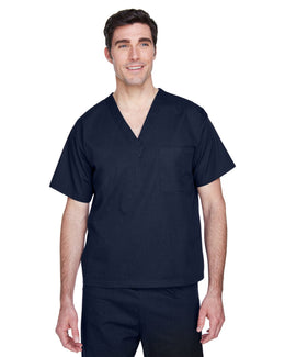 Harriton Adult Scrub Top M897 | Dark Navy - Front