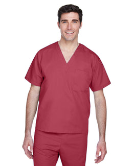 Harriton Adult Scrub Top M897 | Wine - Front