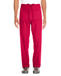 Harriton Adult Scrub Bottom M898 | Red - Front
