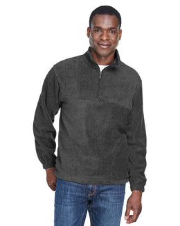 Harriton Quarter-Zip Fleece Pullover M980 | Charcoal - Front