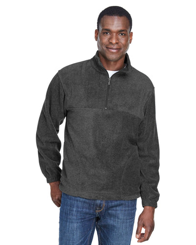 Harriton Quarter-Zip Fleece Pullover M980 | Charcoal - Front