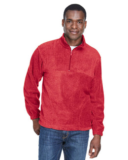 Harriton Quarter-Zip Fleece Pullover M980 | Red - Front