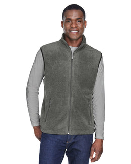 Harriton Fleece Vest M985 | Charcoal - Front
