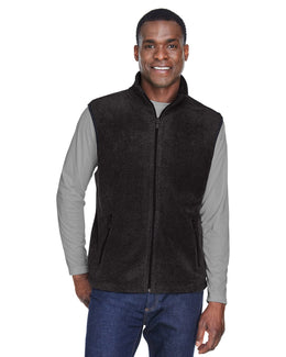 Harriton Fleece Vest M985 | Black - Front