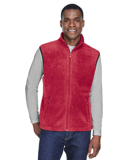 Harriton Fleece Vest M985 | Red - Front