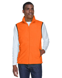 Harriton Fleece Vest M985 | Safety Orange - Front
