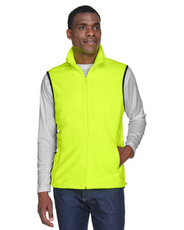 Harriton Fleece Vest M985 | Safety Yellow - Front