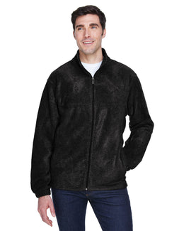 Harriton Mens Full-Zip Fleece M990 | Black - Front