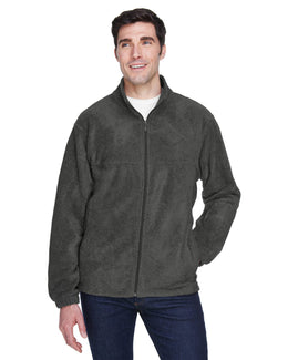 Harriton Mens Full-Zip Fleece M990 | Charcoal - Front