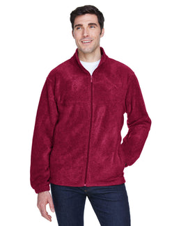 Harriton Mens Full-Zip Fleece M990 | Wine - Front