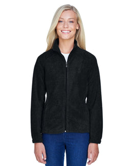 Harriton Ladies Full-Zip Fleece Jacket M990W | Black - Front
