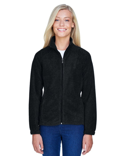Harriton Ladies Full-Zip Fleece Jacket M990W | Black - Front