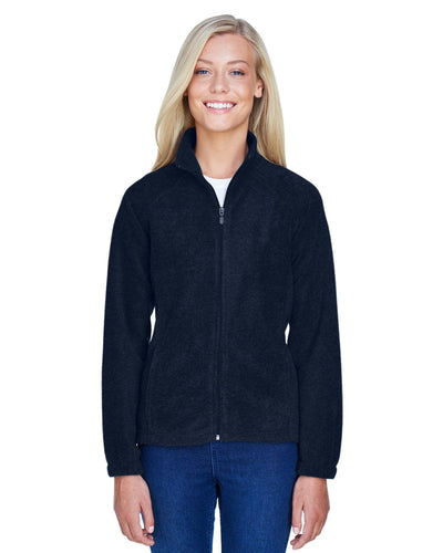 Harriton Ladies Full-Zip Fleece Jacket M990W | Navy - Front