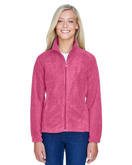 Harriton Ladies Full-Zip Fleece Jacket M990W | Charity Pink - Front