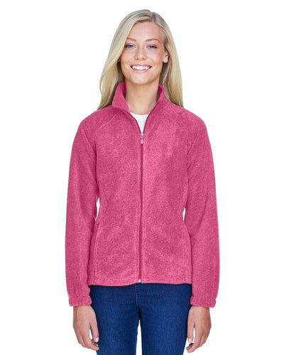 Harriton Ladies Full-Zip Fleece Jacket M990W | Charity Pink - Front