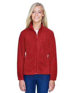 Harriton Ladies Full-Zip Fleece Jacket M990W | Red - Front