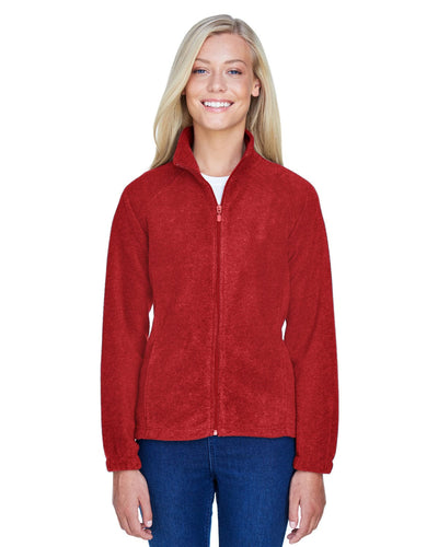 Harriton Ladies Full-Zip Fleece Jacket M990W | Red - Front