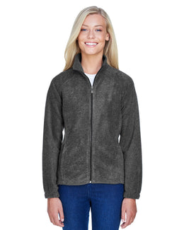 Harriton Ladies Full-Zip Fleece Jacket M990W | Charcoal - Front