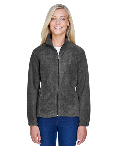 Harriton Ladies Full-Zip Fleece Jacket M990W | Charcoal - Front