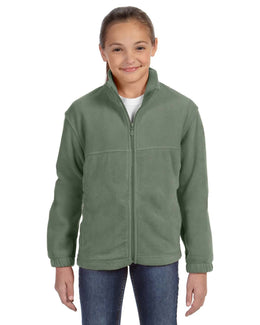 Harriton Youth Full-Zip Fleece M990Y | Dill - Front