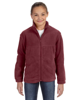Harriton Youth Full-Zip Fleece M990Y | Wine - Front