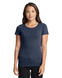 Next Level Ladies Ideal Short Sleeve Crew Tee N1510 | Indigo - Front